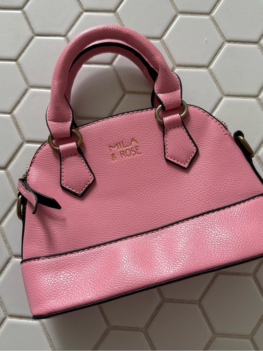 Mila & Rose Pink Mini Dome Satchel